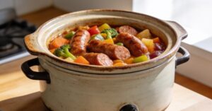 Sausage slow cooker recipes: Easy sausage and onion casserole ideas