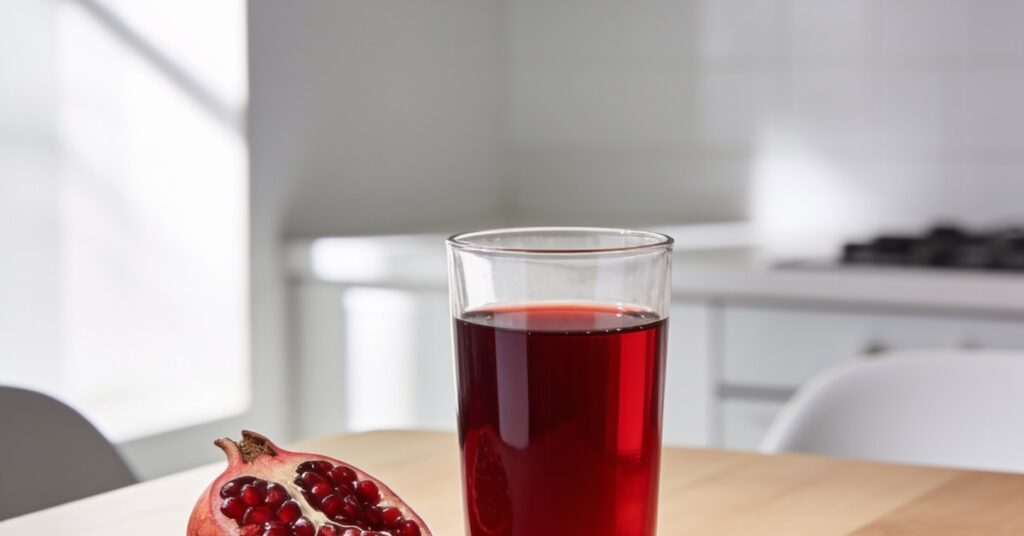 How much pomegranate juice daily provides the best health benefits?